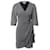 Ganni Gingham Wrap Dress em poliamida preto e branco Nylon  ref.553684