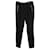 Sandro Paris Pantalon droit avec poche zippée en Viscose Noir Fibre de cellulose  ref.553712