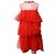Mulberry Jillian abgestuftes Tüll-Minikleid aus rotem Nylon