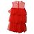 Mulberry Jillian abgestuftes Tüll-Minikleid aus rotem Nylon - Ansicht 4