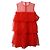 Mulberry Jillian abgestuftes Tüll-Minikleid aus rotem Nylon - Ansicht 5