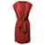Diane Von Furstenberg Reara Vestido drapeado em seda vermelha Vermelho  ref.553727