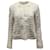 Alice + Olivia Nilla Embellished Tweed Jacket in Ivory Cotton White Cream  ref.553765