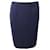 Saia Midi Lápis Carolina Herrera em lã azul  ref.553789