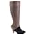 Salvatore Ferragamo Two Tone Knee High Boots in Ecru Suede White Cream  ref.553806