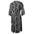 Ba&Sh Vestido floral com amarração na cintura e viscose preta Preto Fibra de celulose  ref.553807