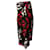 Falda acampanada plisada de Marni en algodón con estampado floral negro  ref.553847