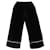 Ganni Rodier Pantalones anchos de terciopelo en rayón negro Rayo Fibra de celulosa  ref.553911