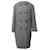 Isabel Marant Etoile Mantel mit Fischgrätenmuster aus grauer Wolle  ref.553929