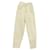 Maje Cropped-Jeans mit hoher Taille aus cremefarbener Baumwolle Weiß Roh  ref.553939