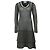 Philosophy di Alberta Ferretti Midikleid mit Kettendetail aus grauer Wolle