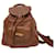 Gucci Vintage Rucksack mit Bambusgriff Braun Bronze Leder  ref.554071