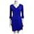 Diane Von Furstenberg DvF New Julian Two Mini Wrap Dress Blue Viscose Elastane  ref.554298