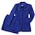 Chanel Terno de saia Azul Lã  ref.554641