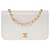 Timeless Magnificent Chanel Classique Full Flap handbag in white quilted lambskin, garniture en métal doré  ref.555147
