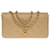 Timeless Rare Chanel Full flap limited edition handbag in beige diamond quilted lambskin, garniture en métal doré  ref.555153