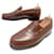 SHOES MANUFACTURE JM WESTON LOAFERS 180 8E 42.5 L BROWN LEATHER SHOES  ref.555226