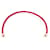 PULSEIRA FRED CABLE FORCE 10 mm Tamanho 15 EM CORDA VERMELHA E AÇO ROSA Vermelho  ref.555267