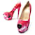 NEW CHRISTIAN LOUBOUTIN SHOES HIGHNESS PUMPS 39.5 NEW SHOES CANVAS Pink Cloth  ref.555354