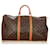 Louis Vuitton Brown Monogram Keepall 50 Leather Cloth  ref.556401