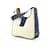 Hermès Vintage Hermes Tsako bi-material shoulder bag in beige canvas & navy blue leather Cotton  ref.557086