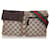 Gucci Marrón GG Canvas Web Belt Bag Castaño Beige Marrón oscuro Cuero Lienzo Becerro Paño  ref.557305