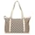 Gucci Brown GG Canvas Abbey Tote Bag White Beige Leather Cloth Pony-style calfskin Cloth  ref.557311
