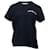 Alexander McQueen Logo Embroidered T-Shirt in Navy Cotton Navy blue  ref.557603