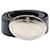 Prada Savoia Ovale Schnalle aus silbernem Metall und schwarzem Leder  ref.557604