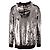 Balmain Pailletten-Hoodie aus silbernem Polyester - Ansicht 2
