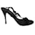 Gucci Multi Strap Slingback Heel Sandalen aus schwarzem Leder  ref.557650