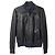 Bomber Neil Barrett con zip in pelle nera Nero