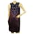 M Missoni Brown & Blue Sequined 100% Silk Sleeveless Knee dress IT size 44  ref.558027