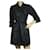 Diane Von Furstenberg DVF Kaimi Trench-Coat Bleu Foncé Robe Robe Manteau w. ceinture Coton  ref.558051