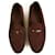 Louis Vuitton Men's Burgundy Suede Damier Leather Moccasin Car Shoes Loafer 8/43 Dark red  ref.558832