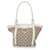 Gucci Brown Abbey GG Canvas Totte Bag White Beige Leather Cloth Pony-style calfskin Cloth  ref.559172