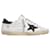 Golden Goose Deluxe Brand Super-Star Baskets in White Leather and Military  ref.559663