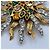 Goossens Spilla da sole Robert Vintage grande in metallo dorato e cristalli D'oro - vista 4