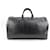 Louis Vuitton Black Epi Leather Noir Keepall 50 Mochila Couro  ref.560091