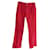 Hermès Pantalones, polainas Roja Gold hardware Algodón  ref.561082
