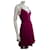 Marchesa Notte silk chiffon dress with bejewelled straps Pink Fuschia  ref.561378