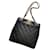 Chanel vintage 24K CC Shoulder Tote bag Black Leather  ref.561511