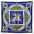 Hermès SCIARPA QUADRATA HERMES FUOCHI D'ARTIFICIO 90 SPILLA IN SETA DUCHENE SCIARPA IN SETA BLU Blu navy