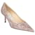 Las mujeres de Jimmy Choo aman 65 Zapatos de tacón en purpurina rosa Plata Metálico  ref.562264
