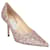 Las mujeres de Jimmy Choo aman 85 Zapatos de tacón en purpurina rosa Plata Metálico  ref.562277