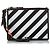 Off White Bolso de mano con clip Binder blanco roto