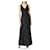 Vera Wang burnout organza evening gown Black Rayon  ref.563854