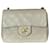 Timeless Mini bolsa quadrada Chanel vintage Bege Couro  ref.563902