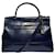 Hermès hermes kelly 32 Navy Navy blue Leather  ref.564185