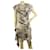 Alexander McQueen Mini abito senza maniche in seta grigio argento con collo ad anello, taglia 42 Multicolore  ref.564511